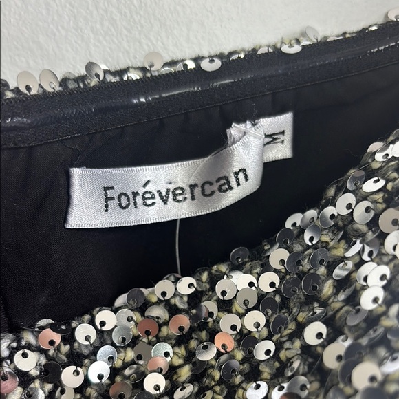 Glamorous Strapless Sequin Dress - Silver - Picture 3 of 5